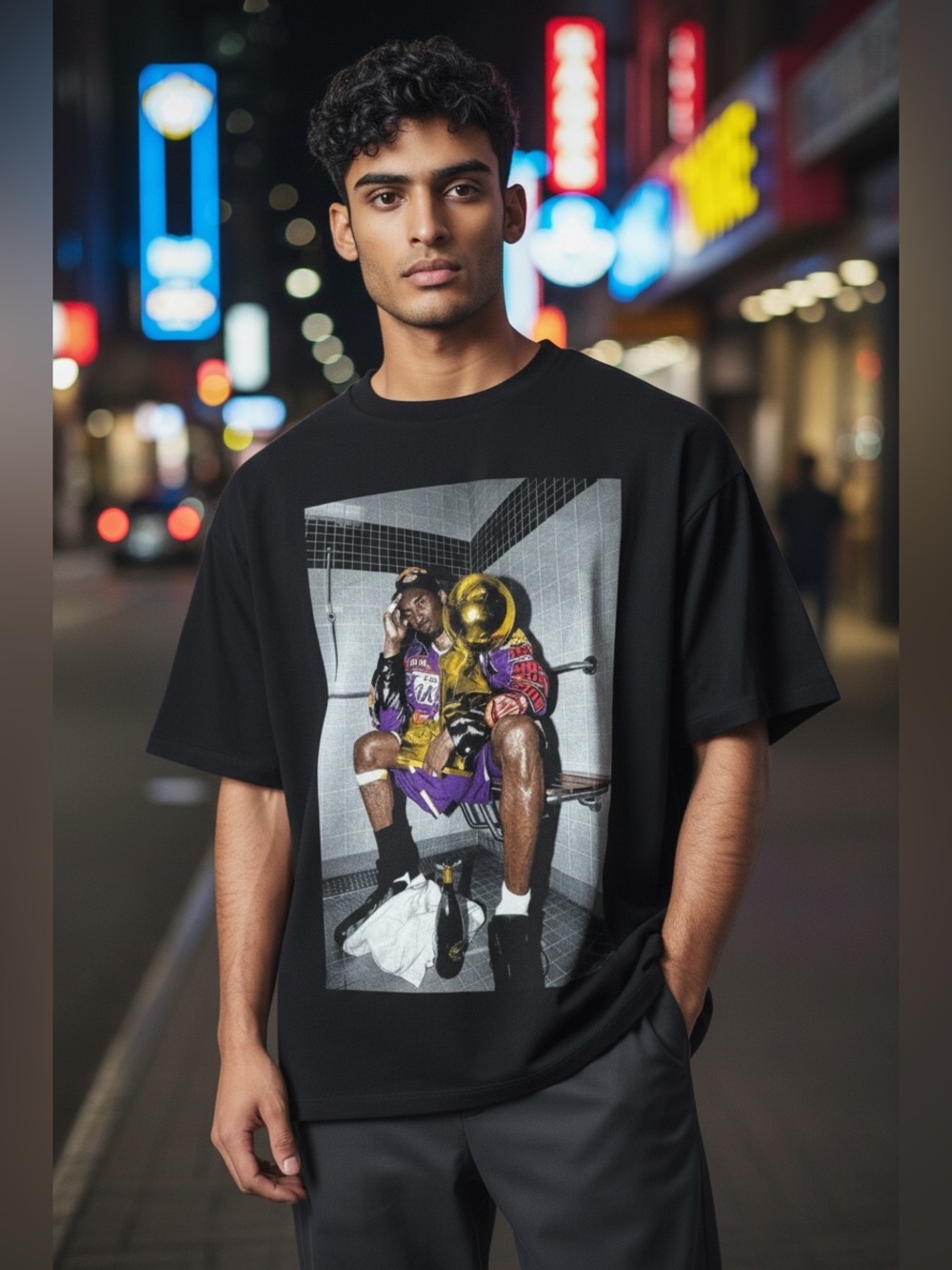 Kobe Bryant Iconic Shower Trophy Tee - Player Tees 2XL NWOT
